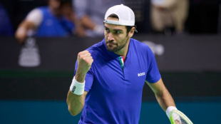 Matteo Berrettini at the 2024 Davis Cup. Photo: Getty