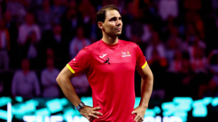 Rafa Nadal at the 2024 Davis Cup. Photo: Getty