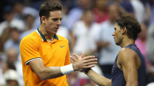 Juan Martín del Potro and Rafael Nadal at the US Open 2018. Photo: Getty