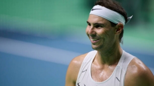 Rafa Nadal and the announcement dedicated to him by Nike. Photo: Getty
