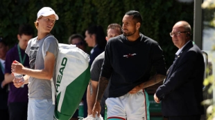 Aficionados de Sinner cargan contra Kyrgios. Foto: gettyimages