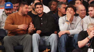 Carlos Alcaraz and Ben Shelton at Madison Square Garden 2024. Photo: getty