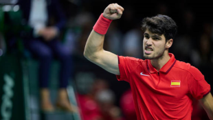 Carlos Alcaraz at the Davis Cup 2024. Photo: Getty