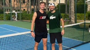 Martín Landaluce y Grigor Dimitrov 2024. Foto: @martin_landalucee