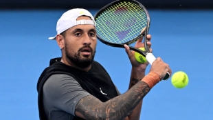 Nick Kyrgios habla sobre su vuelta en el Media Day del ATP Brisbane 2025. Foto: Getty