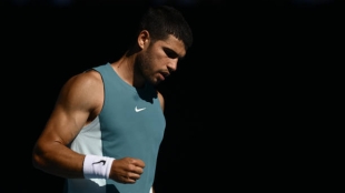 Carlos Alcaraz, cuartofinalista del Open de Australia 2025. Foto: gettyimages