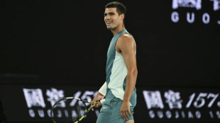 Carlos Alcaraz at the Australian Open 2025. Photo: Getty