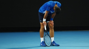 Y todavía hay gente que piensa que Djokovic fingía. Foto: Getty