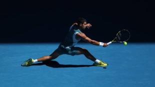 Carlos Alcaraz at the Australian Open 2025. Photo: Getty