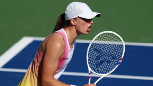 Iga Swiatek en el WTA de Dubái 2025. Foto: getty