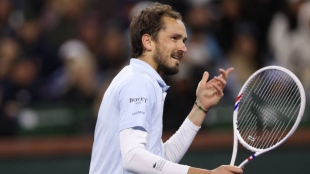 Indian Wells 2025. Medvedev se estrena con grandes sensaciones. Foto: Getty