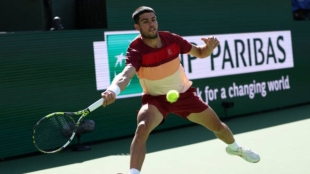 Carlos Alcaraz en el Indian Wells 2025. Foto: Getty