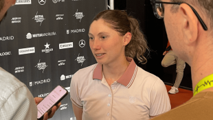 Cristina Bucsa en la zona mixta del MMO. 