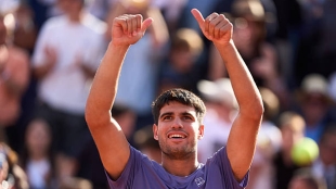 Carlos Alcaraz beats Fils in Barcelona. Photo: gettyimages