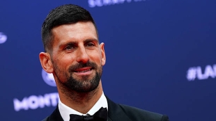 Novak Djokovic, en la gala de los Laureus ayer. Fuente: Getty