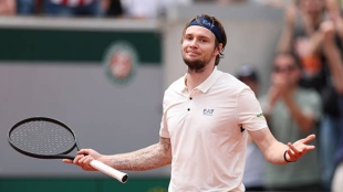 Alexander Bublik at Roland Garros 2025. Photo: Getty