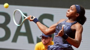 Gauff pulls through a match full of ups and downs against Valentova. Photo: Getty