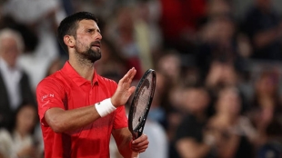 Novak Djokovic at Roland Garros 2025. Photo: Getty