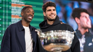 Alcaraz, along with Dembélé in the draw for Roland Garros. Source: Getty