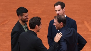 Nadal, accompanied by the Big 4. Photo: gettyimages.