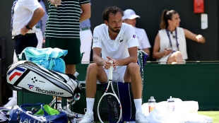 Daniil Medvedev en rueda de prensa de Wimbledon 2025. Foto: Getty