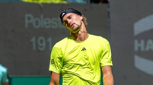 Alexander Zverev vuelve a vomitar. Foto: gettyimages