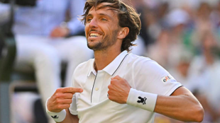 Arthur Rinderknech, emocionado tras vencer a Zverev en Wimbledon. Fuente: Getty