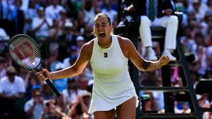 Aryna Sabalenka, plaza en WTA Finals 2025. Foto: gettyimages