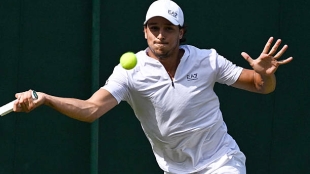 ATP Bastad 2025. Darderi resiste ante un duro Collignon. Foto: Getty