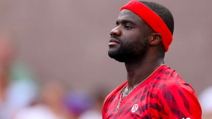 Frances Tiafoe, hundido tras caer en el US Open. Fuente: Getty
