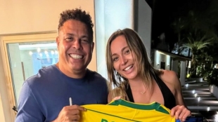 Paula Badosa with Ronaldo Nazário. Photo: Getty