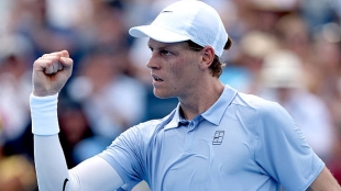 Jannik Sinner in a press conference after defeating Terence Atmane in the semifinals. Photo: Getty