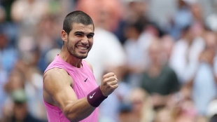 Carlos Alcaraz, il lottatore numero 1. Foto: gettyimages.