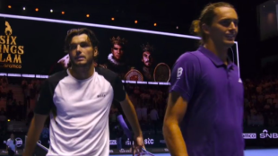 Taylor Fritz fulmina a Alexander Zverev en la Six Kings Slam. Fuente: Twitter