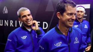 Tim Henman, impresionado al conocer a Carlos Alcaraz. Fuente: Getty
