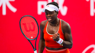 维多利亚·姆博科再次闯入亚洲四分之一决赛。 摘自：盖蒂