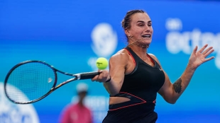 萨巴伦卡在武汉首次亮相。照片：gettyimages