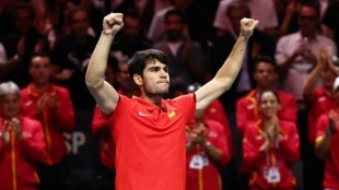 Alcaraz comandará al equipo español en las Finales de la Copa Davis de Bolonia. Fuente: Getty