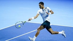 费利克斯·奥热-阿里亚辛姆，在室内球场上的水平。照片：gettyimages