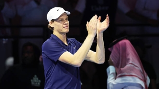 Jannik Sinner en la Six Kings Slam 2025. Foto: Getty