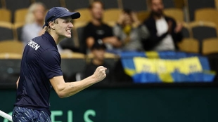 ATP Estocolmo 2025. Leo Borg consigue la mejor victoria de su carrera. Foto: Getty