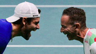 马泰奥·贝雷蒂尼和费利波·沃兰德里的庆祝。来源：Getty