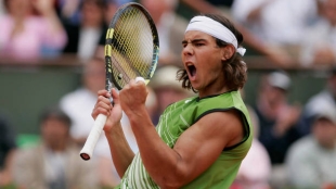 纳达尔选择罗兰·加洛斯赢得的最佳分。照片：Gettyimages