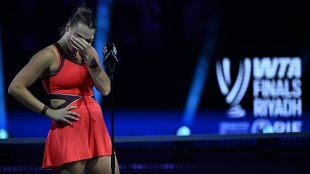 萨巴伦卡表示，对于雷巴基娜：“你在球场上击败了我”。照片：盖蒂