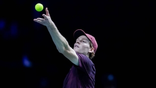 詹尼克·辛纳，发球水平。图片：gettyimages