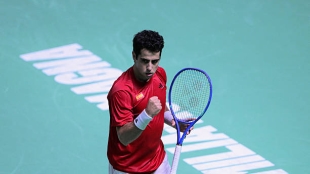 Jaume Munar gana a Lehecka en Copa Davis 2025. Foto: gettyimages