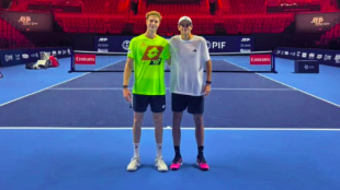 Landaluce y Jódar ya entrenan en Jeddah. Fuente: ATP
