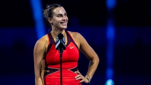 萨巴伦卡点燃对凯里奥斯的比赛：“我只知道我会赢”。照片：Gettyimages