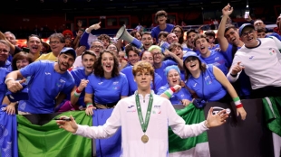 Sinner and his passion for Italy: "When we live in difficult times, you know that you are not playing alone, you play for a whole nation." Photo: Getty Images