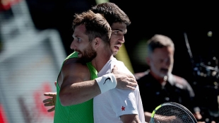 阿尔卡拉斯击败穆特之后说：“跟他比赛玩得很开心”。照片：Gettyimages